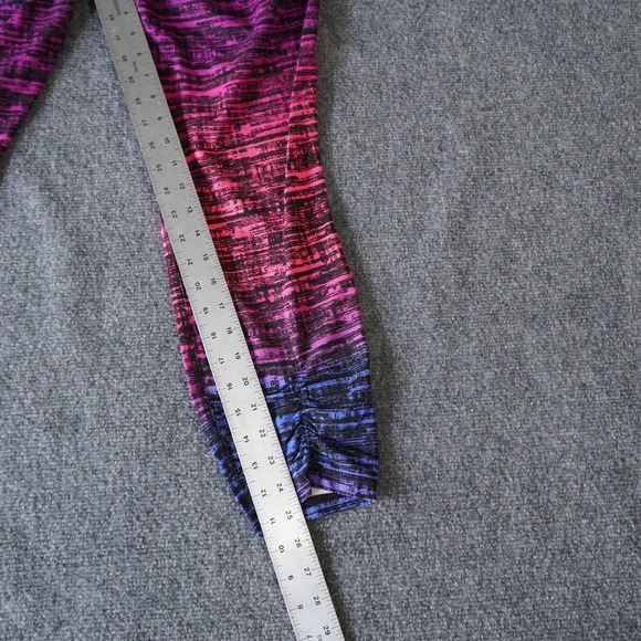 Danskin Ombre Stripe Active Leggings Capri Ruched Cropped Workout Athleisure 2X - Picture 8 of 9